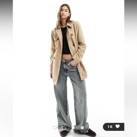 Michael Kors full button up collard belted ginger root trench coat  XL - Picture 3 of 16